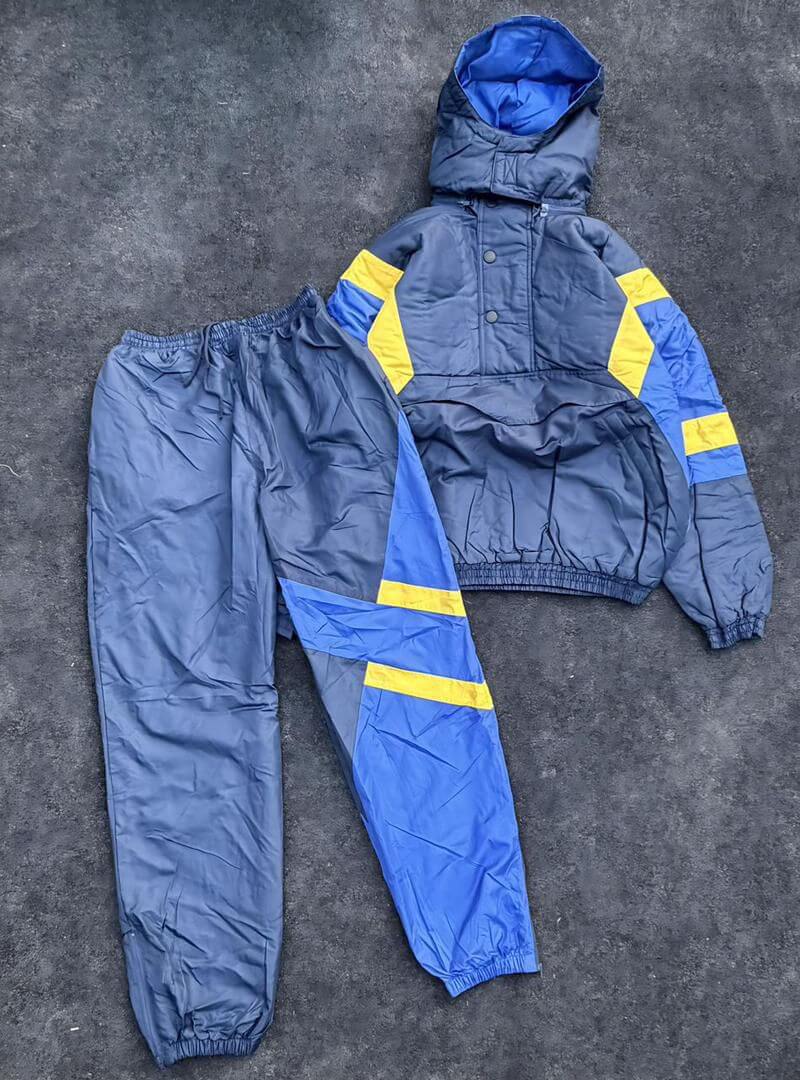 Colour-Block Hooded Tracksuit Set